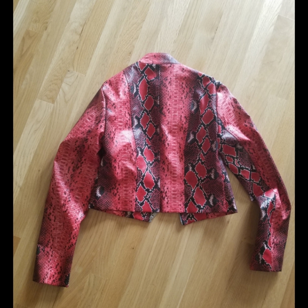 Nwot I.Am.Gia Anet Red Python Jacket Size S - image 3